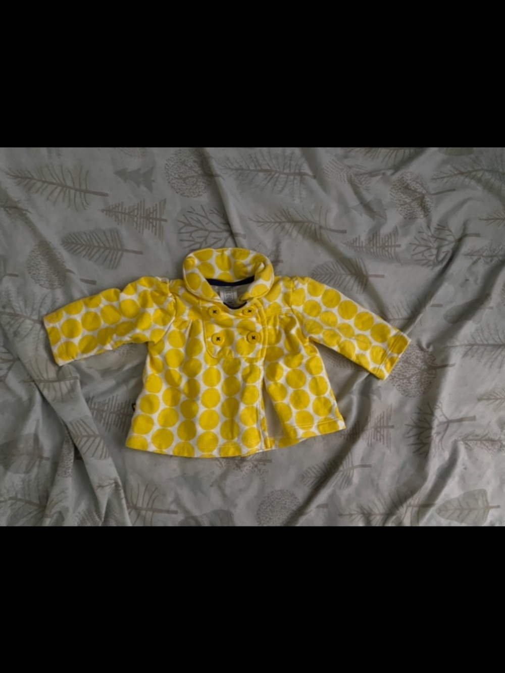 Carter's Yellow Polka Dot Peacoat Jacket